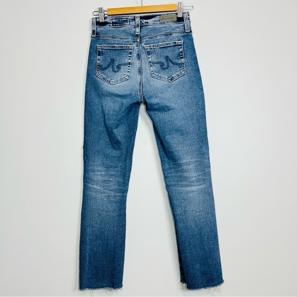 AG Women's Blue Farrah bootcut crop Jeans blue size 25 - Picture 4 of 9